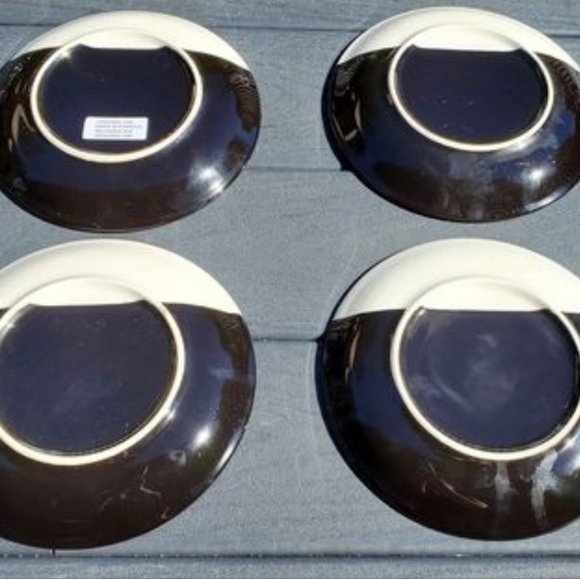 Loucarte Black White Zebra Print Salad Plates Ceramic Microwave Dishwasher Safe - Picture 5 of 6